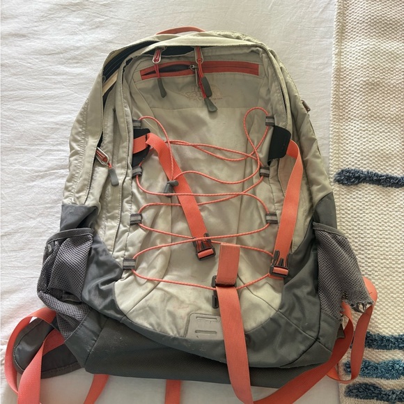 north face backpack orange grey The Jester Everyday Laptop litre capacity makes it ideal for days on campus and commuting across the city The North Face Hot Shot